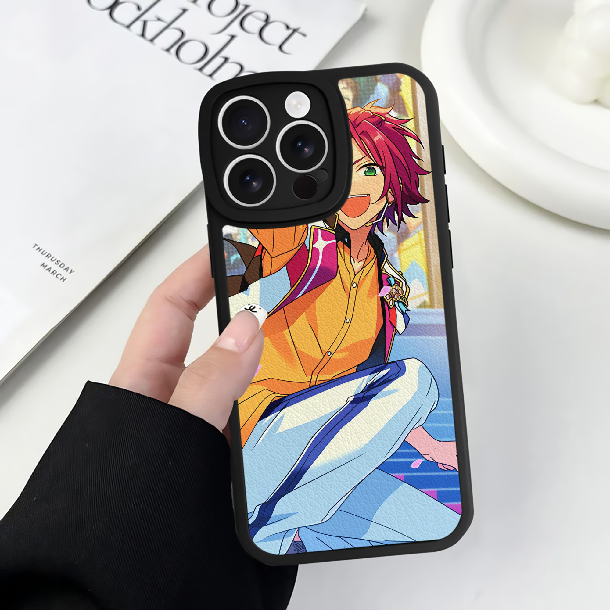 （画像用） あんさんぶるスターズ! Ensemble Stars 【iPhone 16シリーズ対応】シリコンスマホケース（レザー調） 材質：シリコン